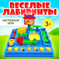 Настольная игра для детей, "Веселые лабиринты", для компании, развивающая на логику