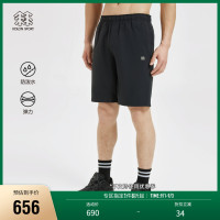 KOLON SPORT可隆男士戶外全鬆緊腰5分運動徒步防潑吸水子彈力薄款短褲