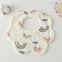 Хлопковые марлевые нагрудники в Корейском стиле для кормления младенцев, летнее мягкое Слюнявчик с принтом лепестков для младенцев, слюнявчик для новорожденных, слюнявчик для новорожденных, слюнявчик для детей