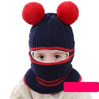 Детская шапка осень-зима плюс бархатная плотная теплая шерстяная шапка детский нагрудник шапка для защиты лица высококачественные шапки Новая мода