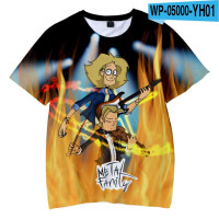 Футболка детская с 3D-принтом, повседневная Милая рубашка с круглым вырезом для мальчиков и девочек, с рисунком аниме, в стиле кэжуал, лето