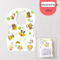 10 шт., детское водонепроницаемое слюнявчик, 6 месяцев-2 года