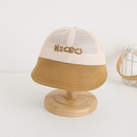 Лето 2023, детские головные уборы от солнца для мальчиков, сетчатая дышащая пляжная кепка для мальчиков и девочек, модные головные уборы с надписью
