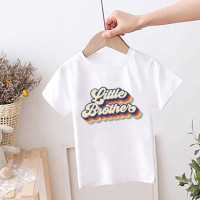 Футболка для мальчиков и девочек с принтом "сестра младший брат"