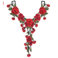 2021 новая одежда с вышивкой с цветочным принтом и воротником с кружевным вырезом кружево ткань аппликация на одежду, сделай сам, свадебное платье швейные ремесло скрапбукинга