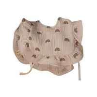 Детская искусственная ткань с цветочным принтом для детей 0-12 м, слюнявчик для кормления младенцев, слюнявчик для новорожденных, искусственный воротник