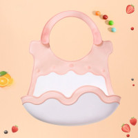 Детский силиконовый Слюнявчик с рисом, на возраст 0-3 года