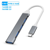 USB-концентратор 4 В 2, USB 3,0, Type C, OTG, 4 порта