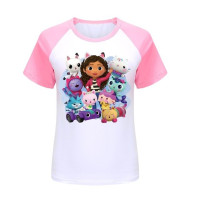 Детская одежда Gabbys для кукольного домика, футболка для косплея для девочек и мальчиков, хлопковые футболки с коротким рукавом, летние топы, детские спортивные футболки, одежда