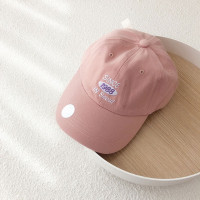 Детская бейсбольная кепка в Корейском стиле, однотонная летняя кепка с буквенной вышивкой для мальчиков и девочек, повседневные солнцезащитные шапки
