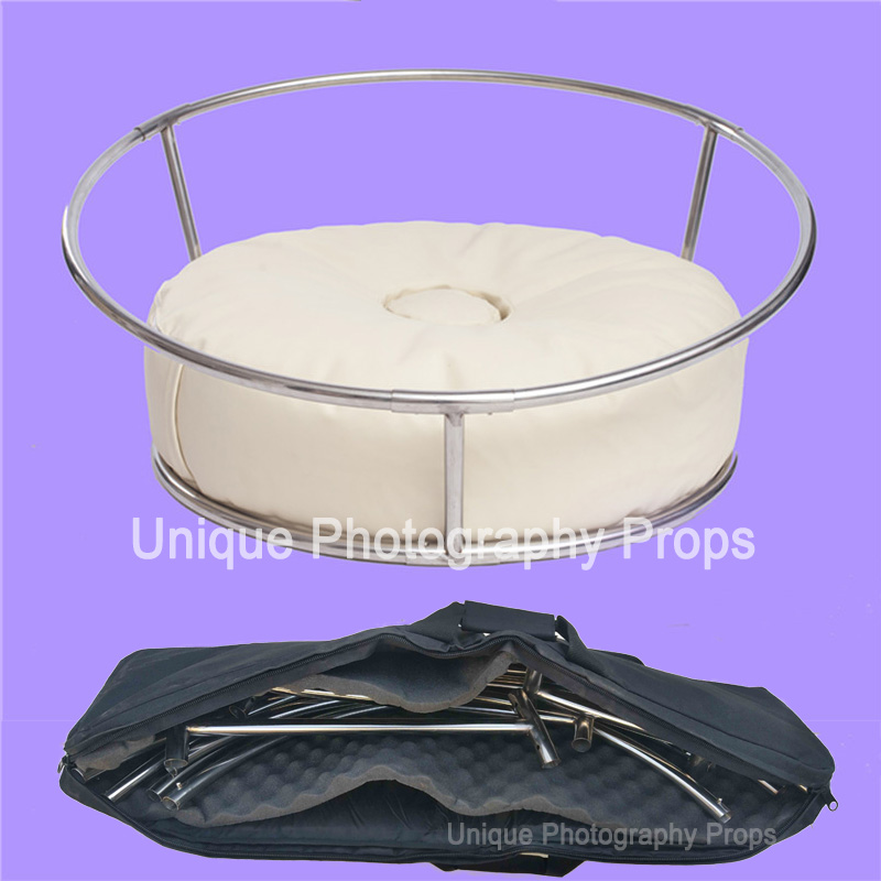 Traveler Size Beanbag Posing Frame Newborn photography props background frame Bebe Poser Baby Photography Bean bag Tools