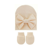 Шапка-бини для младенцев, шапка-перчатка для новорожденных, мягкая хлопковая варежка, подарок