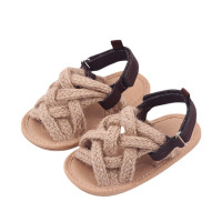 Летние сандалии для маленьких девочек, модные Нескользящие сандалии на мягкой подошве, уличные тапочки, обувь для малышей, обувь для первых шагов