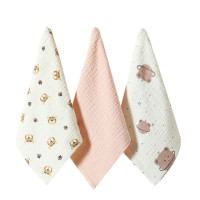 Q81A детское полотенце Φ мягкая ткань для снятия заусенцев для малышей толстый слой носовой платок Полотенце Для Вытирания пота полотенце для новорожденного лица 3 шт.