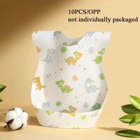 Одноразовые детские нагрудники, Портативные водонепроницаемые детские нагрудники с мультяшным принтом, детские нагрудники для маленьких девочек, предметы для кормления новорожденных младенцев, 20 шт.