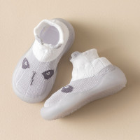 Детские милые Мультяшные ботинки детские носки обувь для мальчиков, мягкая резиновая подошва, детские напольные кроссовки, ботинки для маленьких девочек, первая обувь