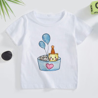 Детская летняя футболка с коротким рукавом, с принтом