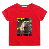 Детская футболка из натурального хлопка, с коротким рукавом и принтом