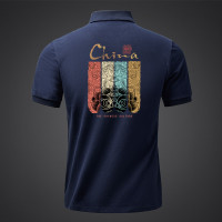 JOZSI/甲冑仕翻領polo衫男夏短袖t恤純棉中國風休閒商務男士半袖