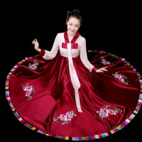 Новинка, традиционная корейская одежда, женское платье, костюм для народных выступлений и танцев, женское элегантное платье Hanbok разных цветов