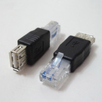 Новинка, 2 шт., Переходник USB к RJ45 мама A к Ethernet Интернету RJ45, соединитель-адаптер DOM668