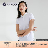 RAPIDO靂霹道夏季新品女士運動休閒高爾夫系列時尚漸層短袖POLO