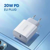 Устройство для быстрой зарядки UGREEN 4,0 3,0 QC PD, 20 Вт, зарядное устройство QC4.0 QC3.0 USB Type-C для iPhone 14 13 12 8 Xiaomi