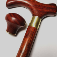 紫檀木手杖實木柺杖老人柺棍輕便防滑徒步圓頭紳士文明棍登山杖