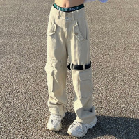 原創美式復古機能工裝褲女潮牌ins高街炸街高級感oldschool褲子潮