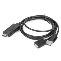 Кабель-переходник с гнездом USB на HDMI-совместимый штекер 1080P HD TV Digital AV