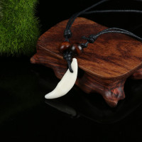 男士项链 牙造型吊坠 真牙情侣饰品 旅游纪念生日礼物