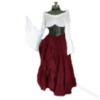 Платье женское в стиле средневековья