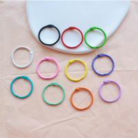 彩色烤漆活页圈环扣相册装订线圈金属书圈diy配件书圈小圆环环扣