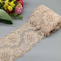 Кружевная лента, белая, плотная, эластичная, шириной 6 см