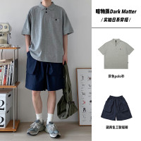 polo衫男短袖夏季新款300g重磅港風日系半袖T恤暗物質dark matter