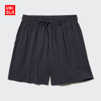 Uniqlo女裝AIRism棉混紡鬆緊短褲(夏薄款運動寬鬆休閒短褲)456493