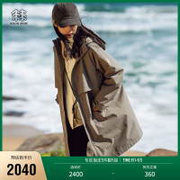 KOLON SPORT可隆衝鋒衣女士2級戶外登山外套防水中長版夾克衝鋒服