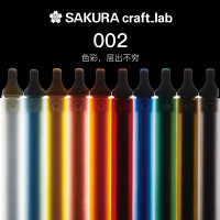 日本文具櫻花黃銅筆sakura craft lab 002啫喱墨水彩色寶珠筆ins日系女士送禮金屬轉動簽字筆中性筆水性筆0.5MM