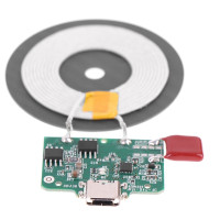 Беспроводное зарядное устройство стандарта Qi, 15 Вт, модуль зарядного устройства, передатчик с коробкой, печатная плата, катушка, DIY порт Type-C