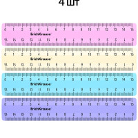 Линейка 15 см, пастельная