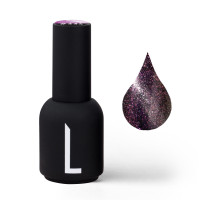 Плотный гель-лак LiANAiL розового с шиммером и эффектом кошачий глаз оттенка Aura Factor с ярким глянцевым отливом и высокой пигментацией для покрытия ногтей и маникюра, 10 мл