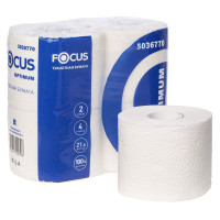 Туалетная бумага Focus Optima белая 2-х слойная (6 уп.)