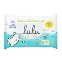 Влажная туалетная бумага Lulu детская, 40 шт.