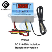 терморегулятор для инкубатора 220v W3002 110 В 220 В регулятор влажности светодиодный цифровой контроллер температуры термос терморегулятор датчик измеритель нагрева охлаждения + 1 м 10k 3950 провод
