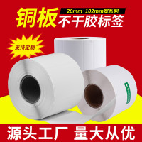厂家直供打印标签铜版纸30100不干胶贴纸碳带打印纸印刷标签定 制
