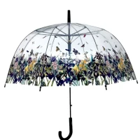 Зонт-трость прозрачный Бабочки