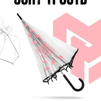 Зонт купол трость складной полуавтомат женский