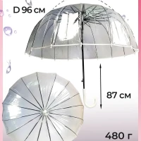 Зонт-трость прозрачный  