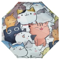 Автоматический складной зонт с кошками