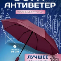 Зонт автомат складной однотонный